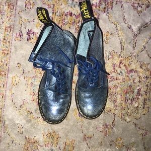 blue sparkle dr martens